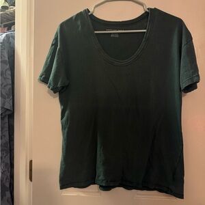 American Eagle Outfitters Womens scoop Neck Distressed Tee Green XS